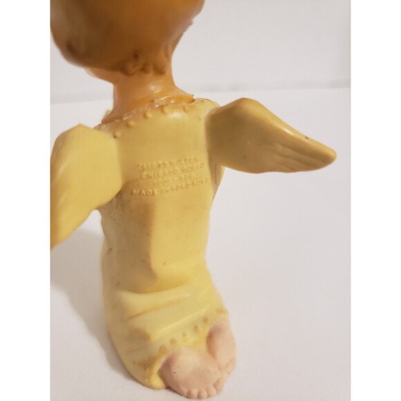 Vintage 1975 Christmas Wilton Praying Plastic Angel Decorations Pair Hong Kong - Picture 6 of 8